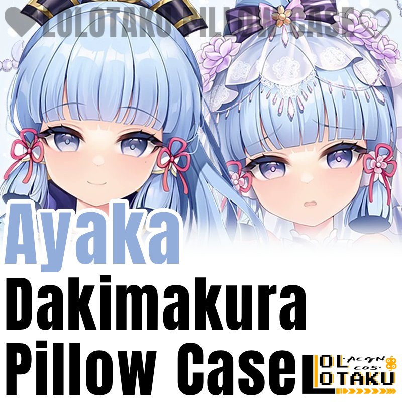 Body Pillow Cover - Ayaka Dakimakura Genshin Impact Game Pillowcase