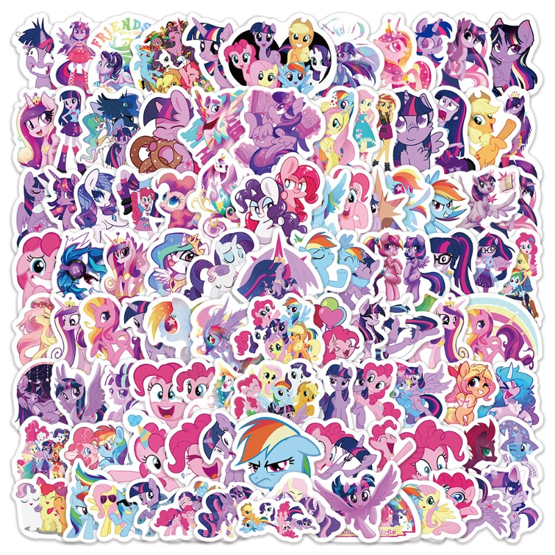 100pcs Cartoon My Little Ponys - Merchandise Anime 评论和价格