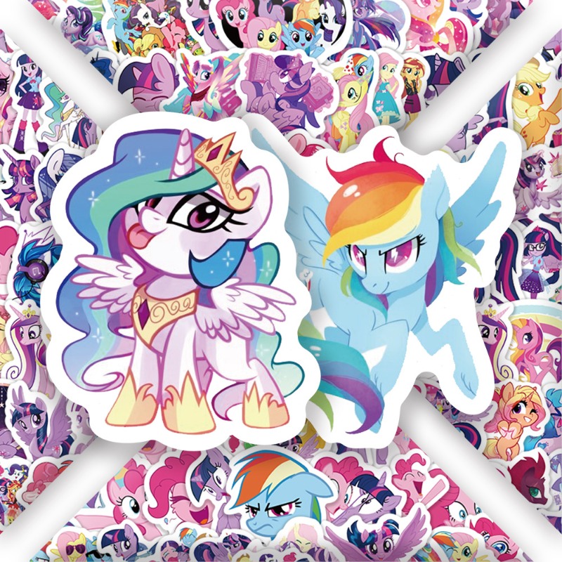 100pcs Cartoon My Little Ponys - Merchandise Anime 评论和价格