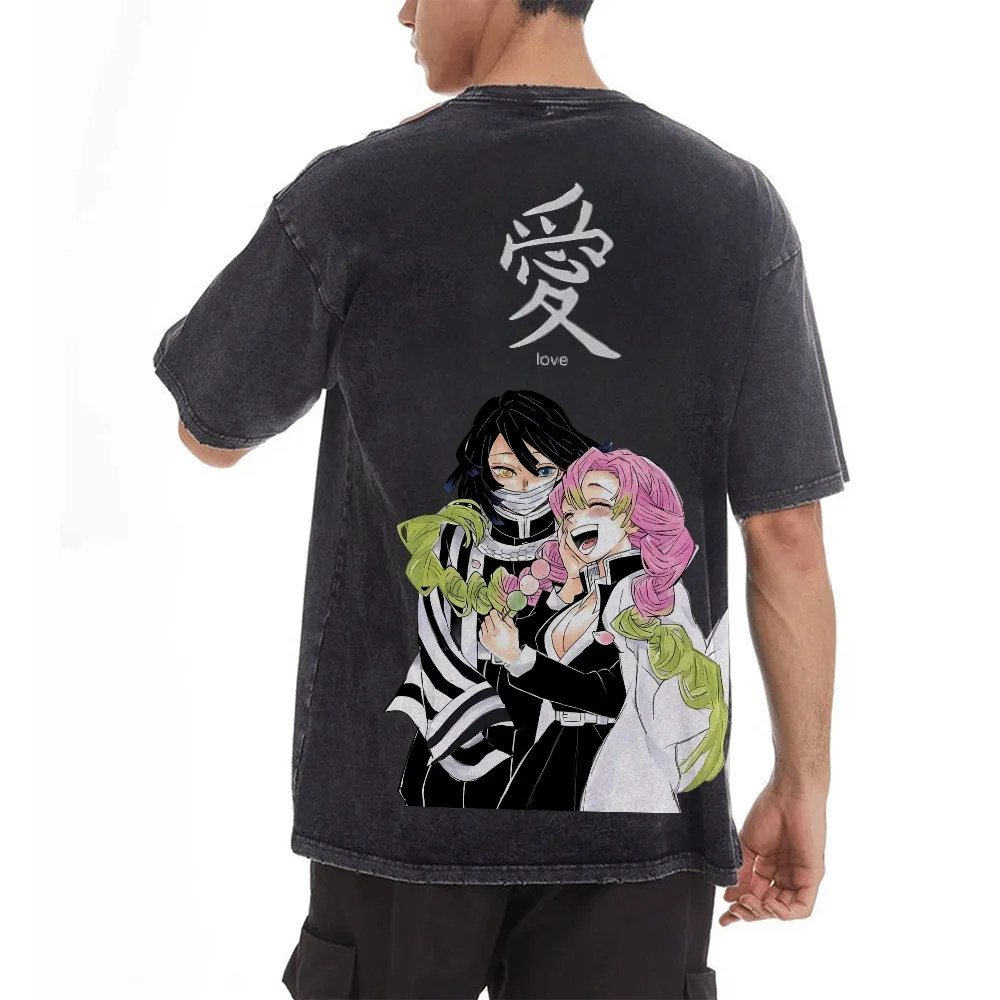 Kimetsu No Yaiba Washed T-Shir - Anime Merchandise Shop 评论和价格